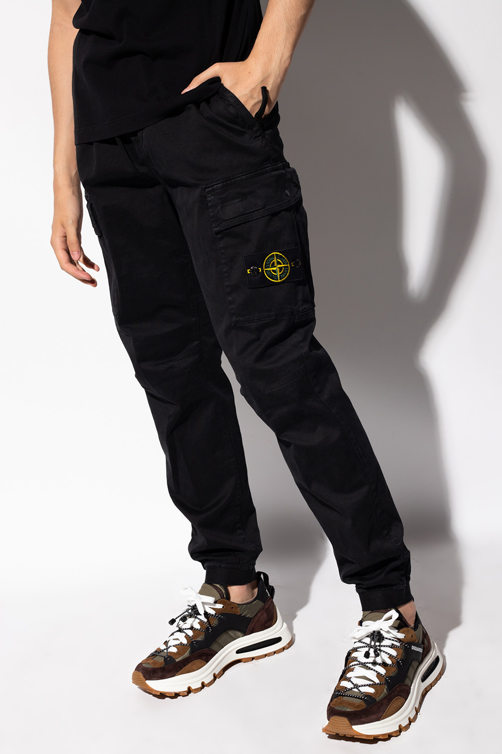 Black Cargo trousers Stone Island - Vitkac Canada